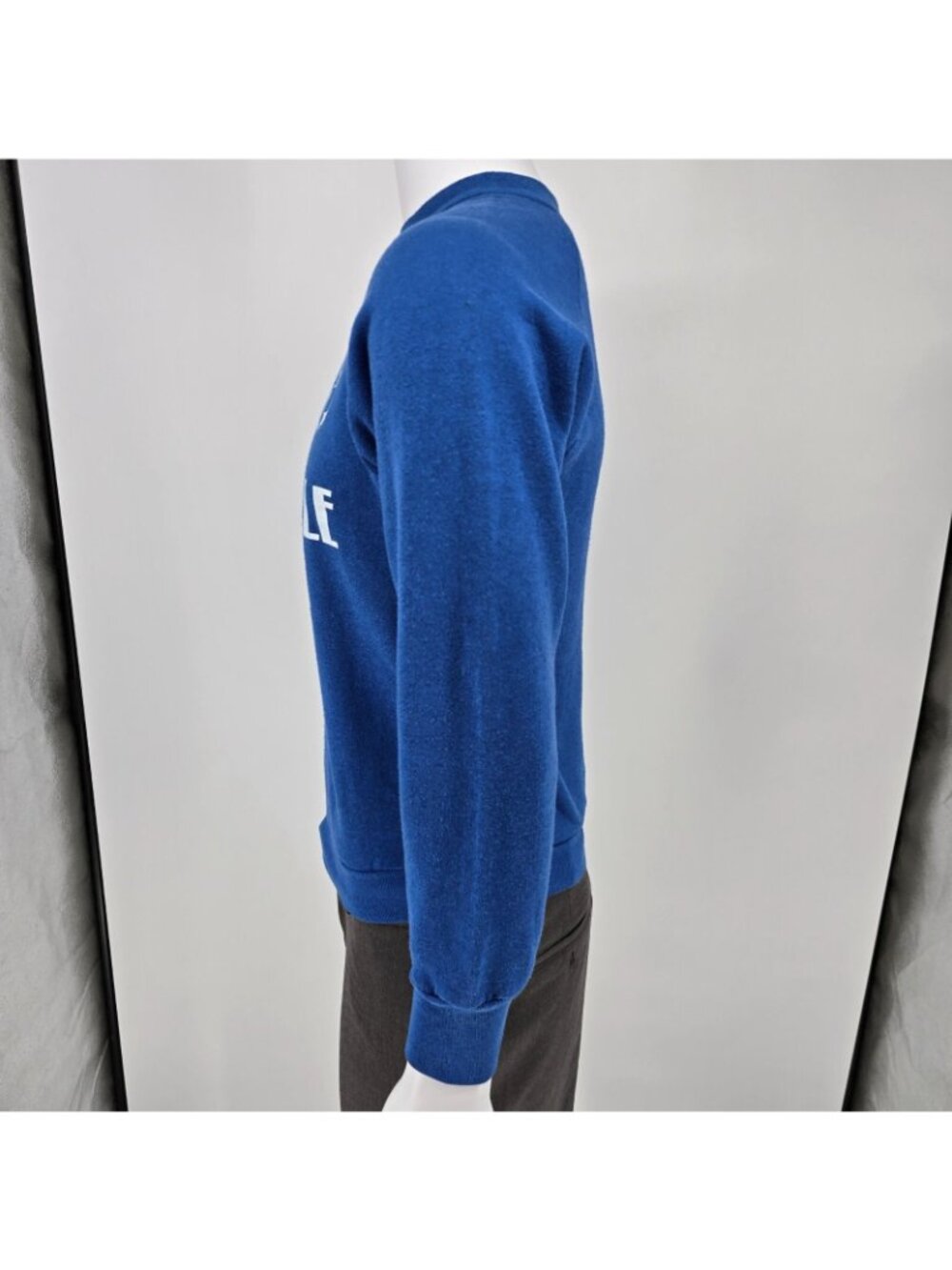 Vintage 1980s Brookville (Ohio) Blue Devils Soccer Parent Blue Sweatshirt (M) - Picture 11 of 14